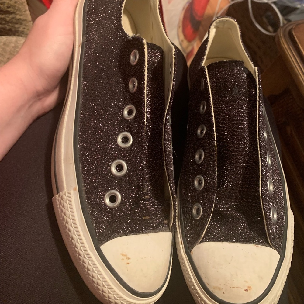 Sparkly converse.